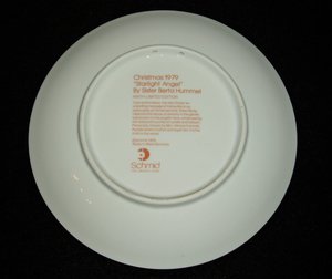Schmid 1979 Christmas Plate, Starlight Angel