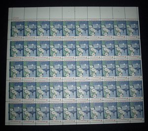 Mint 4c Stamp Sheet, Arizona Statehood, Scott Catalog #1192 x 50 Stamps
