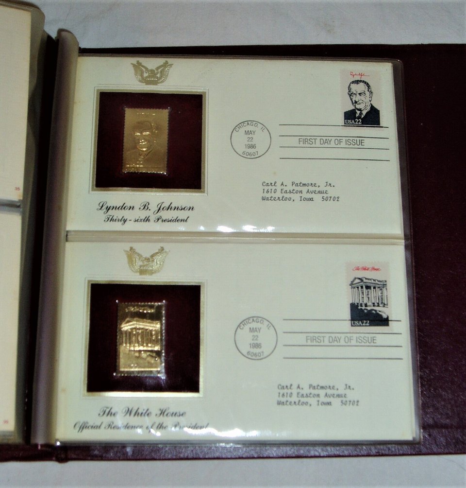 Gold Stamps, First Day Covers, Scott Catalog #2216-2219