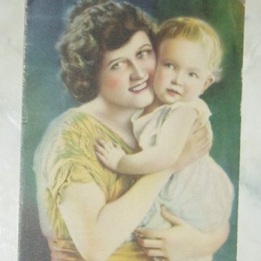 Blotter, Better Sox Mills, Woman Holding Baby, Fort Atkinson, Wis.