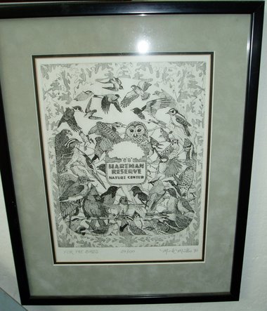 Numbered Print, Mark Miller, Pen and Ink, "For the Birds" 8" by 11"