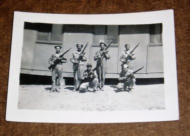 Vintage WWII Photo, Soldiers Showing Off Springfield Rifles