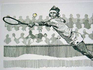Bob Tolle "Match Point" Numbered Print, Low Number 10/100