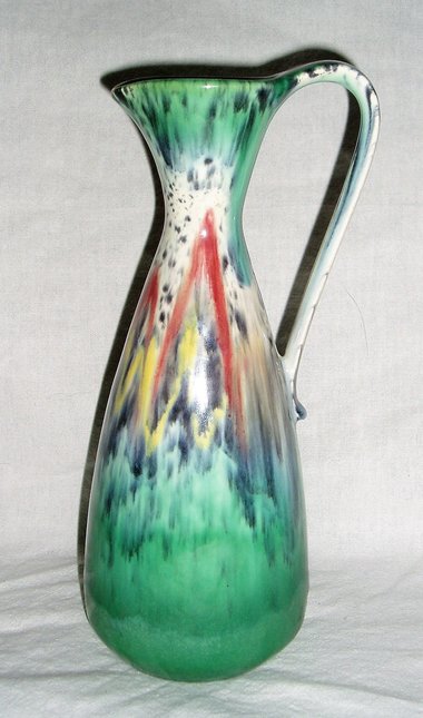 Üebelacker Keramik West Germany Handled Vase / Ewer