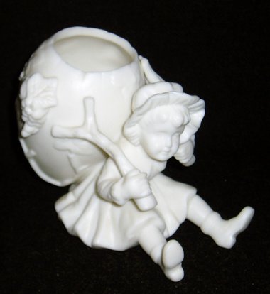 Girl with Egg Basket, Porcelain Bisque Figurine, Ardalt