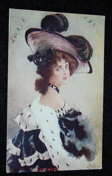 Antique Postcard, Pretty Woman, Artist Signed Gottaro, 2nd Card Ships Free