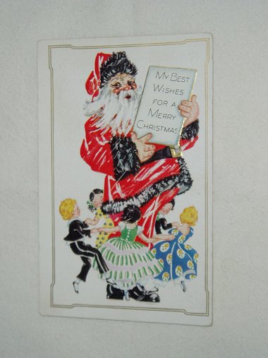 Postcard, Santa with Children