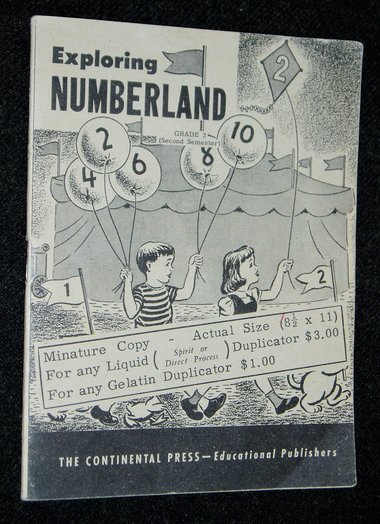 Salesman Sample, Exploring Numberland, Continental Press, Child's Education Booklet