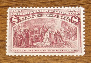 Postage Stamp, Columbian 8c, VF, NH Free USA Shipping
