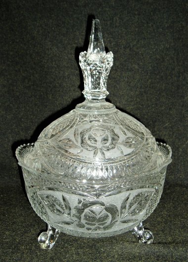 Leaded Covered Candy Dish