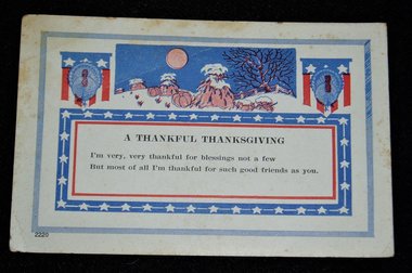 Postcard Thanksgiving Patriotic, Add. Cards Ship Free