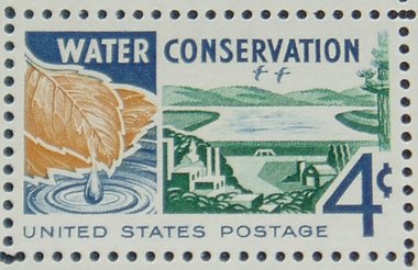 Mint 4c Stamp Sheet, Water Conservation, Scott Catalog #1150 x 50 Stamps