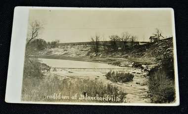 RPPC Mill Dam, Blanchardville Wis, Real Photo Post Card