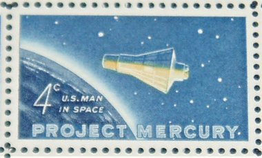 Mint 4c Stamp Sheet minus Plate Plate Block, Project Mercury, Scott Catalog #1193 x 46 Stamps