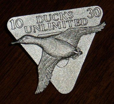 Ducks Unlimited 10 30 Pin, Silver Colored