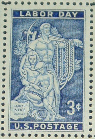 Mint 3c Stamp Sheet, Labor Day, Scott Catalog #1082 x 50 Stamps
