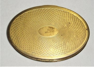 Vintage 5th Avenue Compact, Machined and Floral Brass