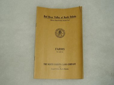 Red River Valley Farm Sale Advertising Brochure, c. 1920
