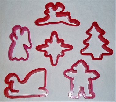 Vintage Cookie Cutters, Christmas x 6