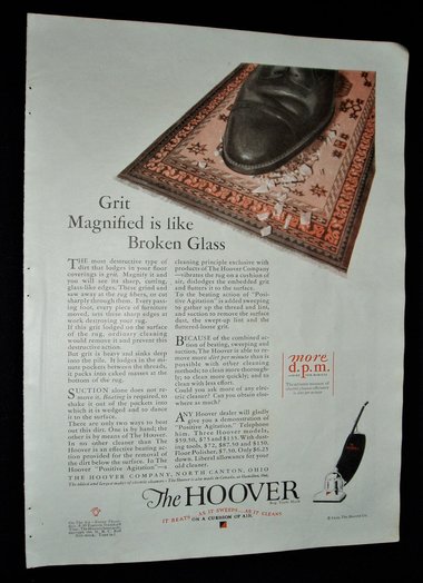Full Page Advertisement, 1929 Magazine, Hoover Magazine