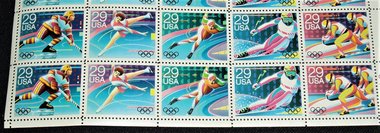 Olympic Stamps, Mint Sheet Scott Catalog #2611-15, 35 stamps