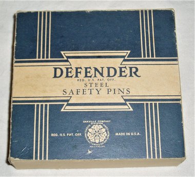 Defender NOS Complete Box of Safety Pins, 12 cards