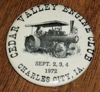 Pinback, Cedar Valley Engine Club, 1972