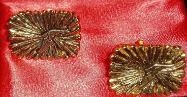 Vintage Cufflinks, Finecraft Cuff Links, Mercury Winged Shoes, New Old Stock