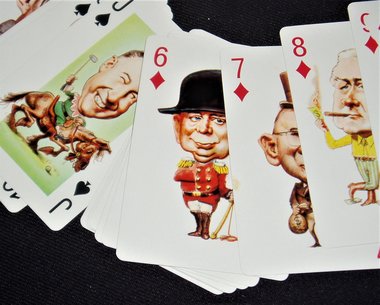 PolitiCards 1971, Humorous Playing Cards with Cartoon Political Figures