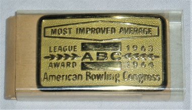 Vintage Belt Buckle Bowling League Award