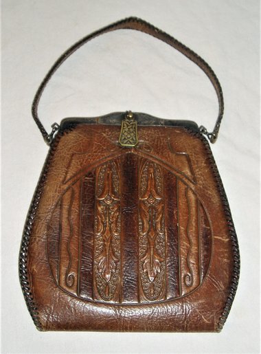 Arts & Crafts Leather Purse, Excellent