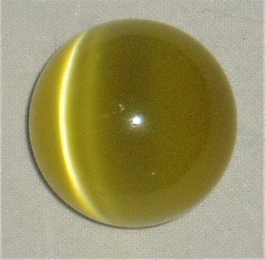 30mm Fiber Optic Marble, Lighter Yellow