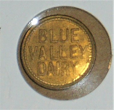 Blue Valley Dairy Token, Good For 1 Pint of Milk