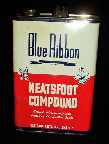 Vintage Tin, Blue Ribbon Neatsfoot Compound