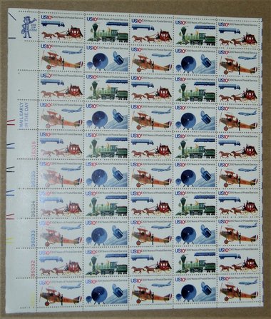 Vintage Mint Stamps, Scott #1572-75, Full Sheet, 200 Years of Postal service