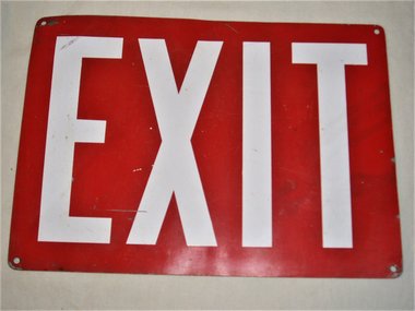 Vintage Exit Sign, Metal
