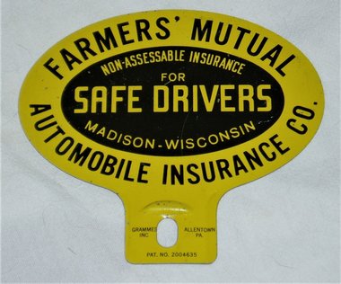 License Plate Topper, Farmers' Mutual Automobile Insurance Company