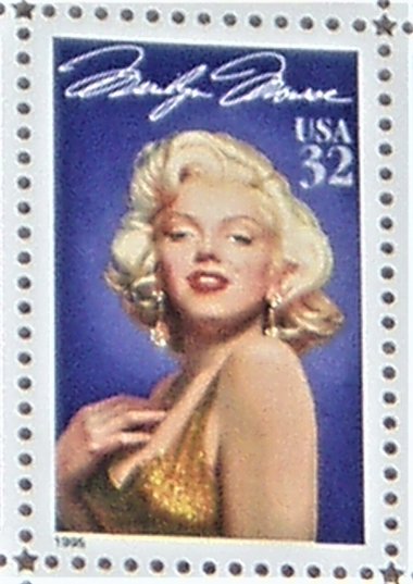 Mint 32c Partial Stamp Sheet, Marilyn Monroe, Scott Catalog #2967, 20 Stamps