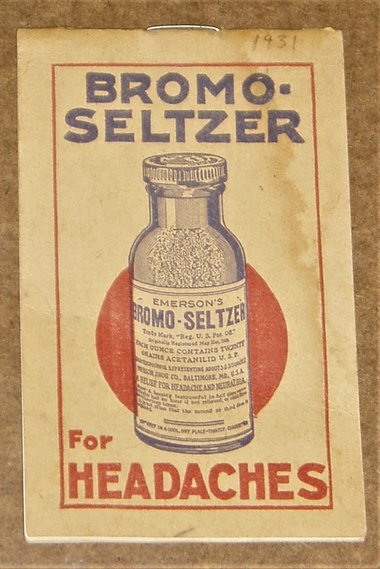 Notepad, Bromo Seltzer for Headaches, Stack Bros. Drugs, Chicago Ill