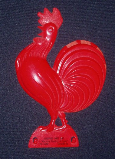 Red Rooster Key Hanger Holder, Scarville Iowa Advertising