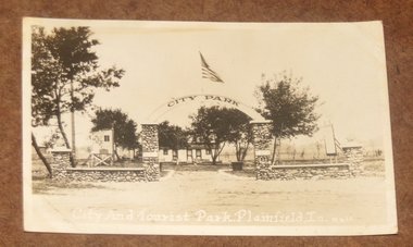 Real Photo Postcard, City and Tourist Park, Plainfield Iowa