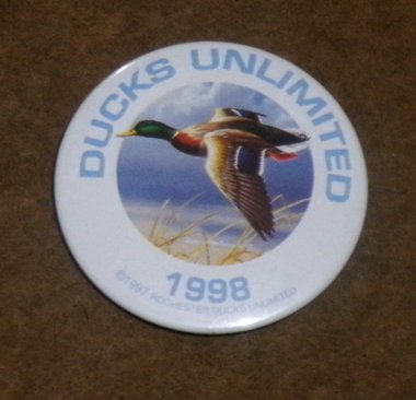 Ducks Unlimited Pinback, 1998, Mallard Drake, DU