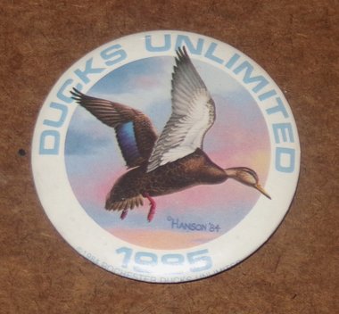 Ducks Unlimited Pinback, 1985, DU