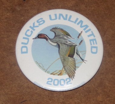 Ducks Unlimited Pinback, 2002, DU