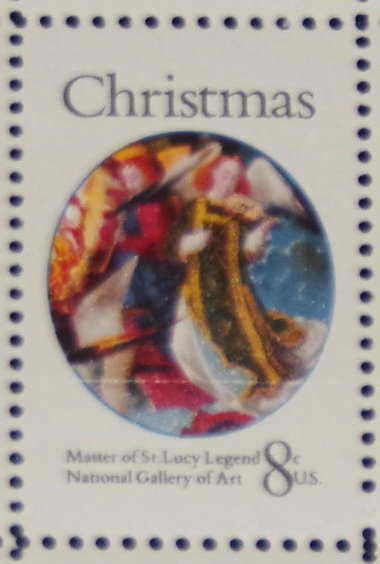 Mint 8c Stamp Sheet, Christmas Angels, Scott Catalog #1471, 50 Stamps