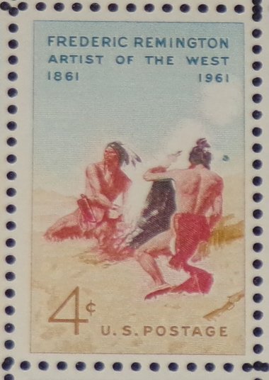 Mint 4c Stamp Sheet, Artist Frederick Remington, Scott Catalog #1187 x 50 Stamps