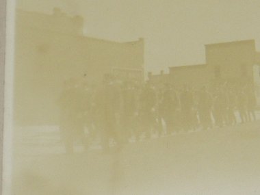 Rare Topic, Antique Cabinet Photo, Military? Funeral Procession, Free USA Shipping