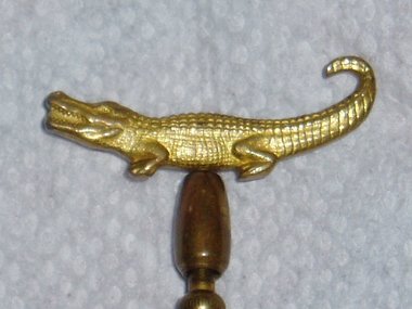 Alligator Figural Tie Clip Tack Clasp, Hickok