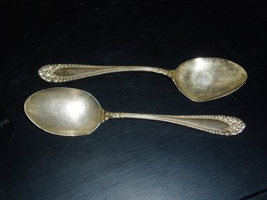 Two Sterling Silver Serving Spoons, Kenilworth Pattern, c. 1887