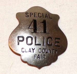  Vintage Special Police Badge, Clay County Fair